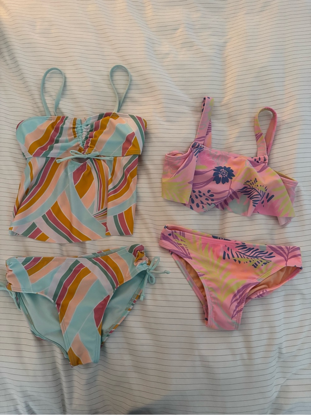wonder nation Girls' Swim Sets in Aqua, Pink, Mustard and Purple